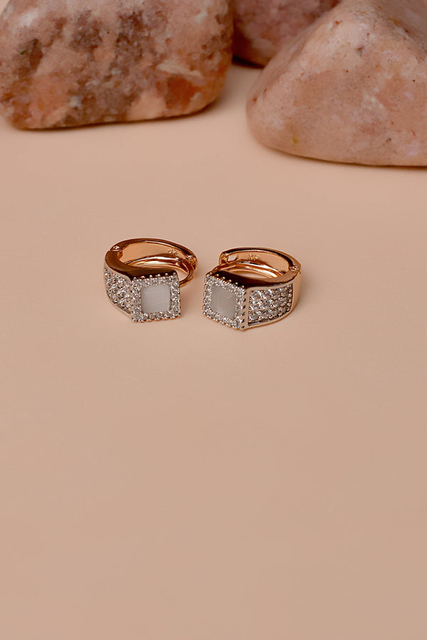 Anzay Jewellery - Daily Wear Dual Tone Hoop Earrings