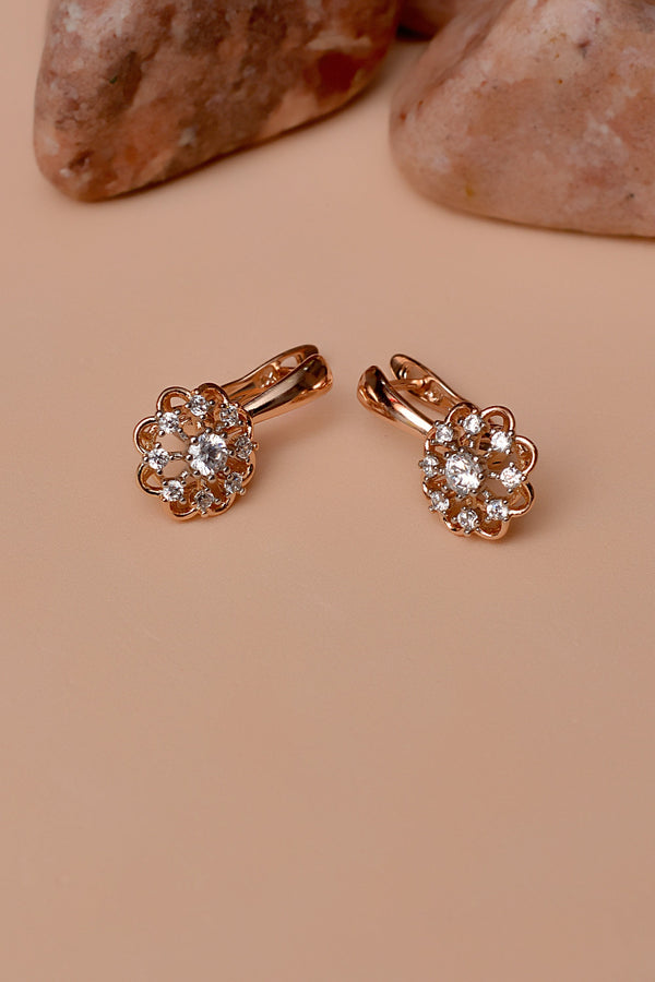 Anzay Jewellery - Daily Wear Dual Tone Hoop Earrings