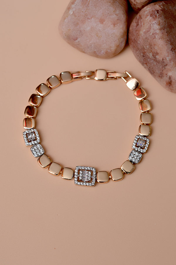 Anzay Jewellery - Daily Wear Dual Tone Bracelet