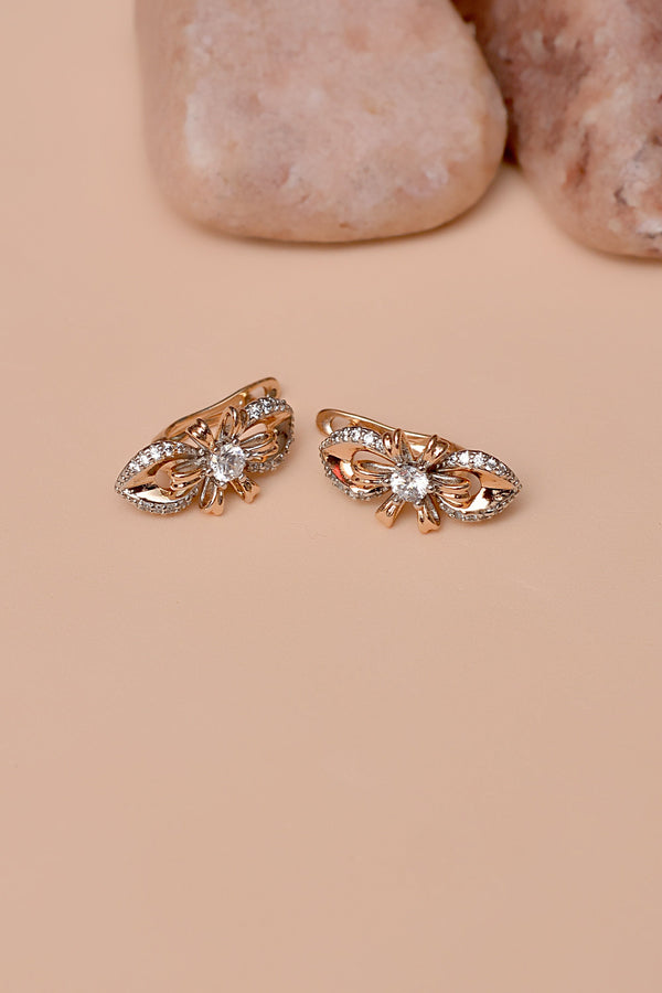 Anzay Jewellery - Daily Wear Dual Tone Hoop Earrings