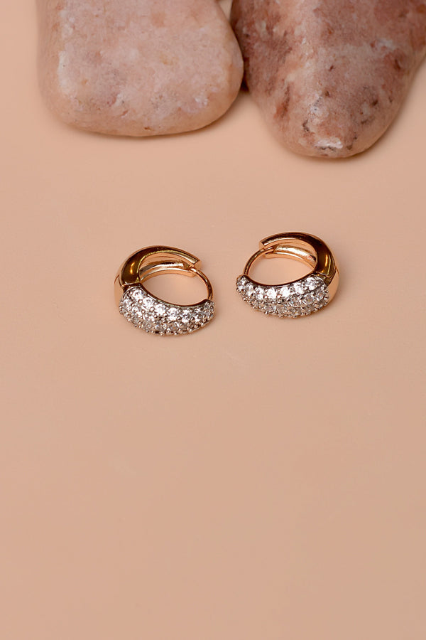Anzay Jewellery - Daily Wear Dual Tone Hoop Earrings