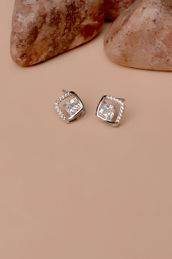 Anzay Jewellery - Daily Wear Silver Ear Studs