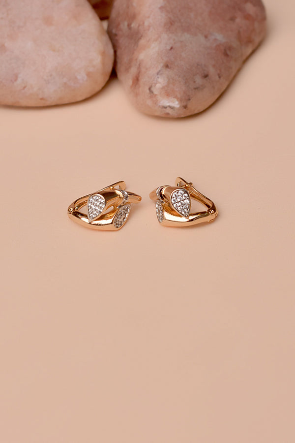 Anzay Jewellery - Daily Wear Dual Tone Hoop Earrings