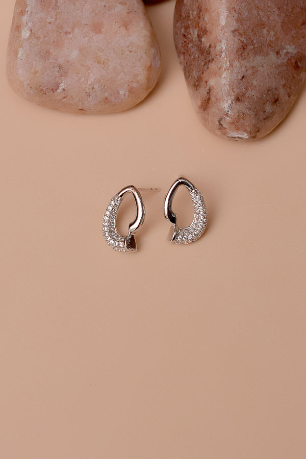 Anzay Jewellery - Daily Wear Silver Hoop Earrings
