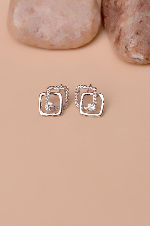 Anzay Jewellery - Daily Wear Silver Ear Studs