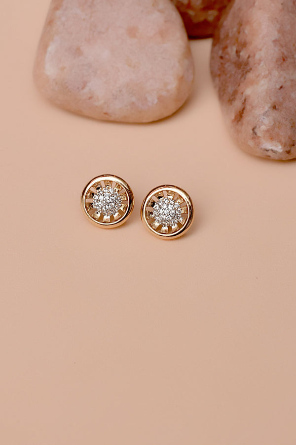 Anzay Jewellery - Daily Wear Dual Tone Ear Studs