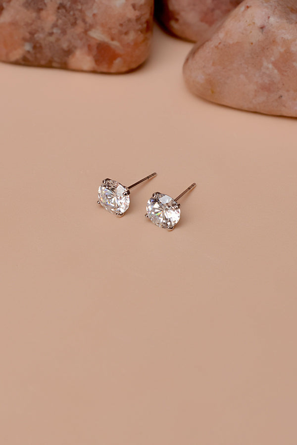 Anzay Jewellery - Daily Wear Silver Ear Studs