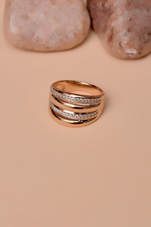 Anzay Jewellery - Size 6 Daily Wear Dual Tone Ring