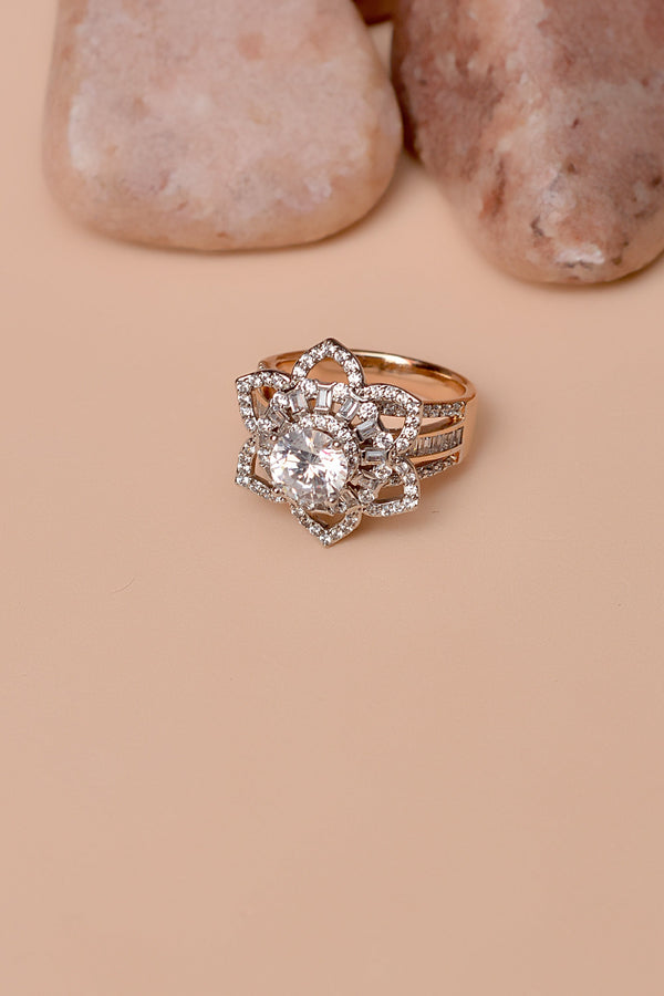 Anzay Jewellery - Size 6 Daily Wear Dual Tone Ring