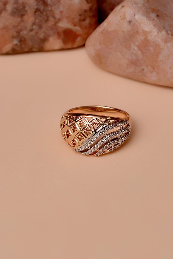 Anzay Jewellery - Size 6 Daily Wear Dual Tone Ring