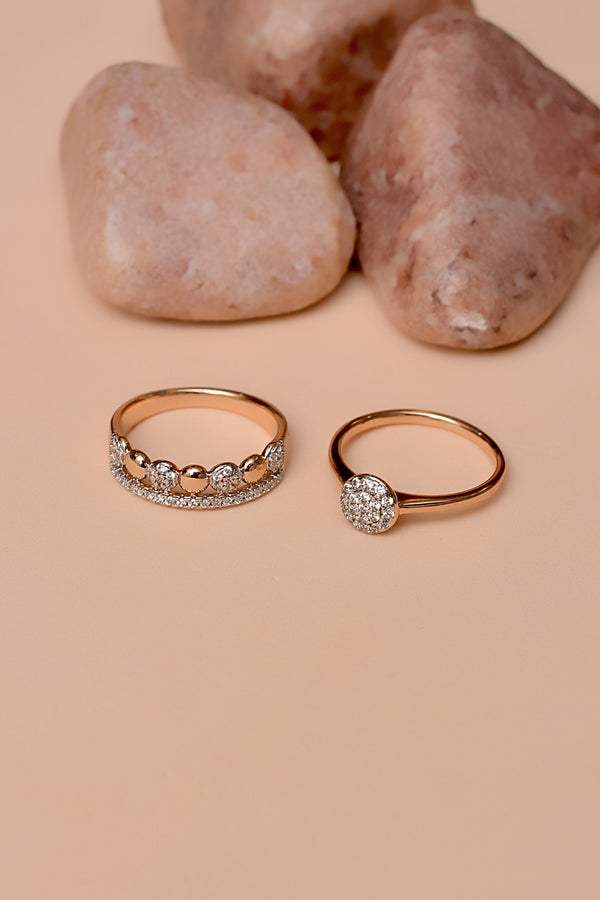 Anzay Jewellery - Size 8 Daily Wear Dual Tone Ring