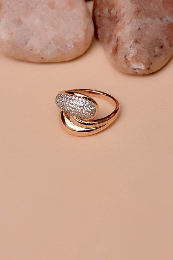 Anzay Jewellery - Size 8 Daily Wear Dual Tone Ring