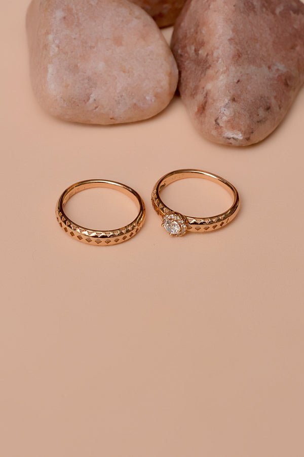 Anzay Jewellery - Size 8 Daily Wear Golden Ring