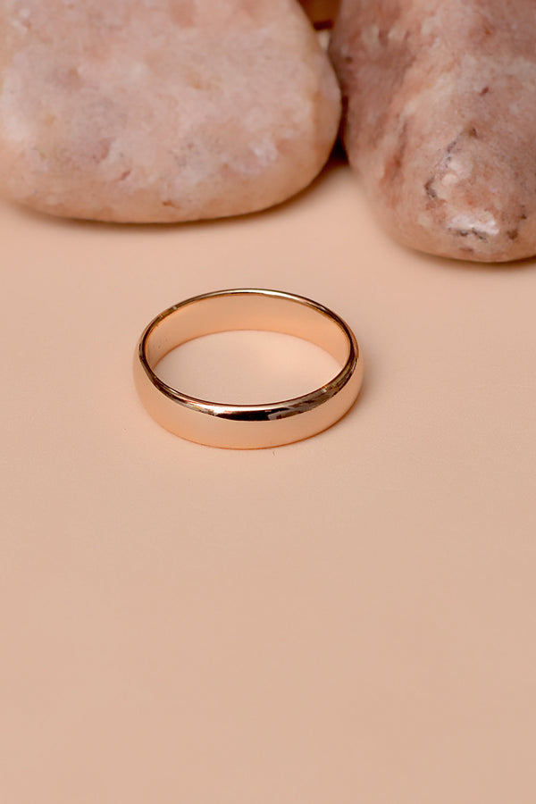 Anzay Jewellery - Size 7 Daily Wear Golden Ring