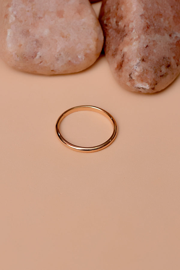Anzay Jewellery - Size 8 Daily Wear Golden Ring