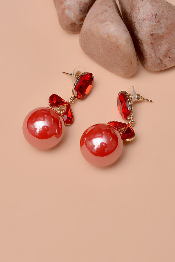 Anzay Jewellery - Daily Wear Red Earrings