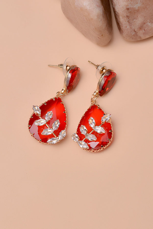 Anzay Jewellery - Daily Wear Red Earrings
