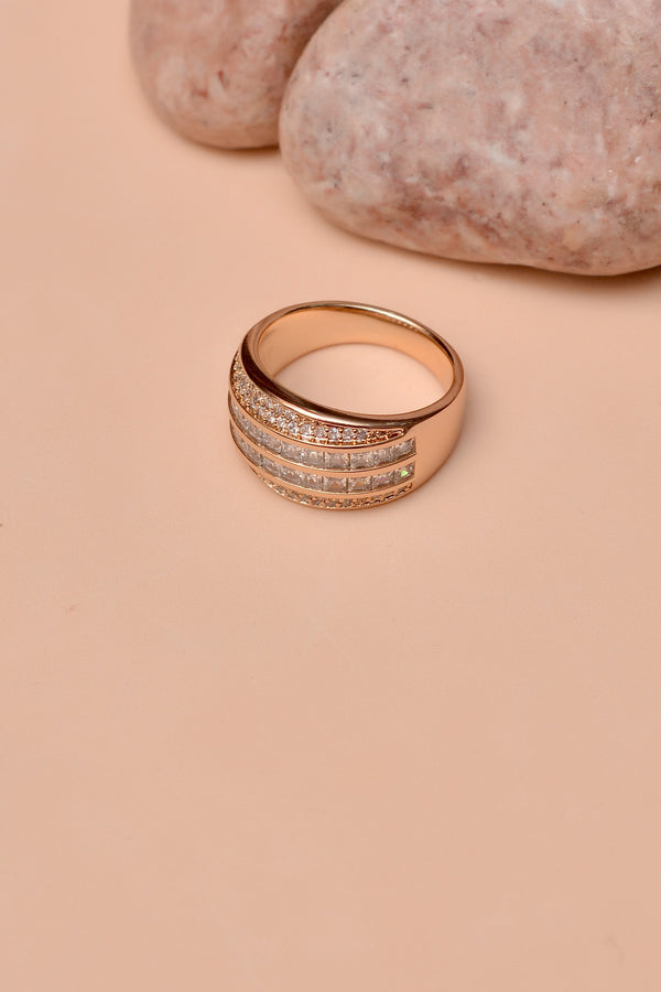 Anzay Jewellery - Size 7 Daily Wear Golden Ring