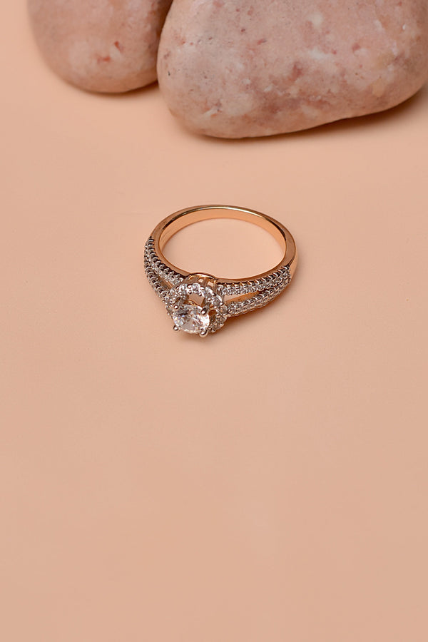Anzay Jewellery - Size 8 Daily Wear Dual Tone Ring