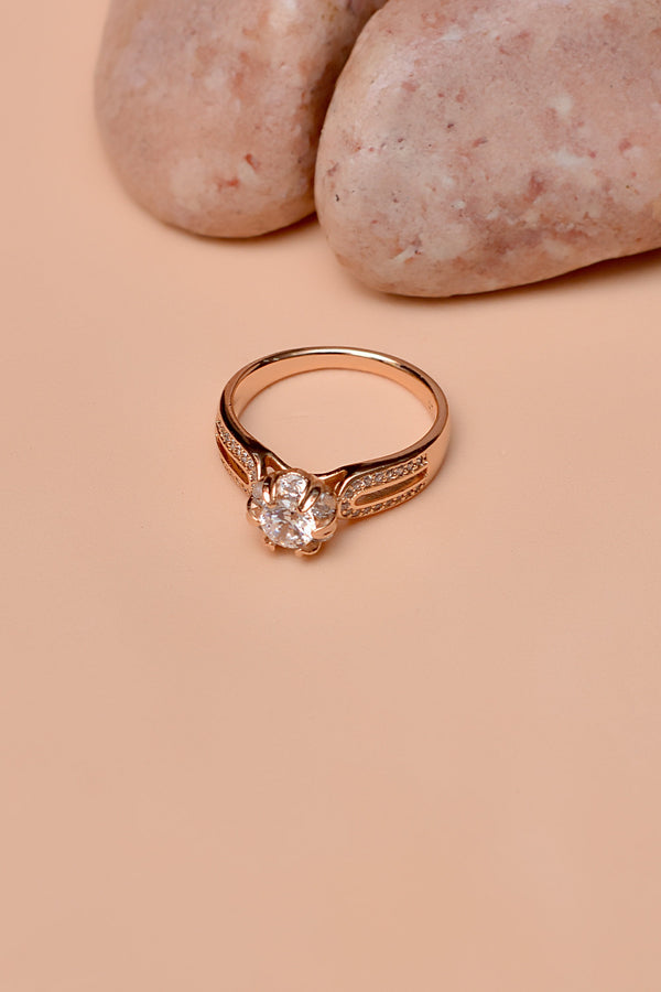Anzay Jewellery - Size 9 Daily Wear Golden Ring