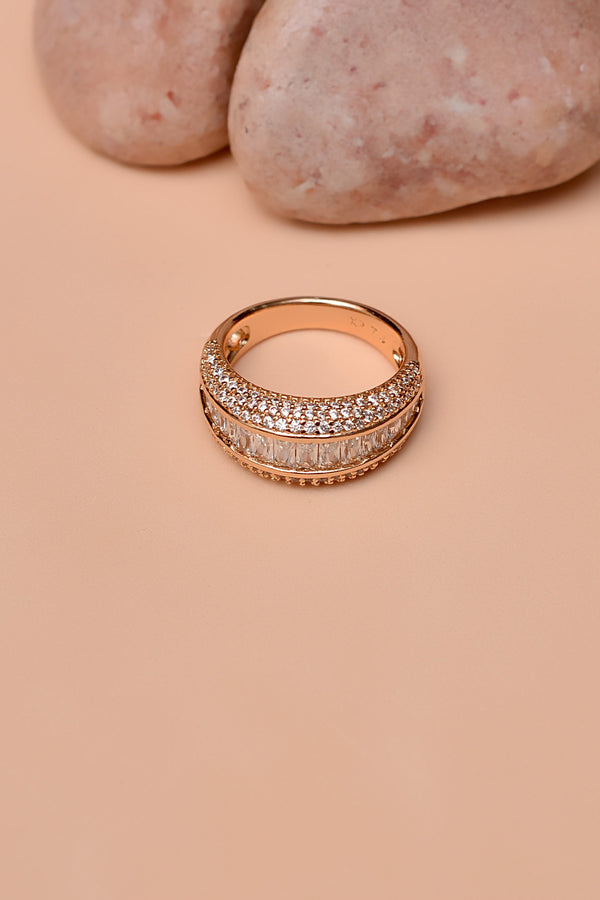 Anzay Jewellery - Size 7 Daily Wear Golden Ring