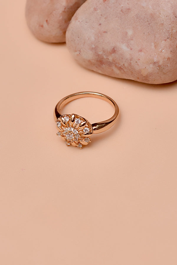 Anzay Jewellery - Size 8 Daily Wear Golden Ring