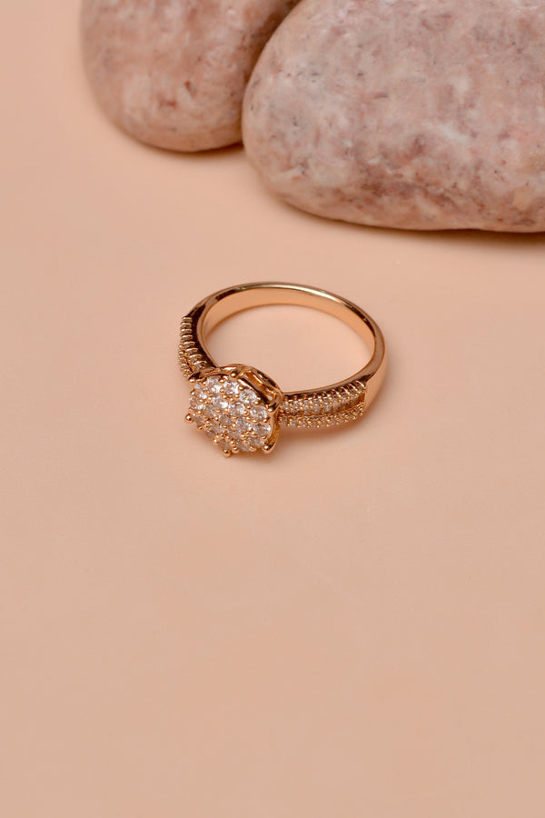 Anzay Jewellery - Size 7 Daily Wear Golden Ring