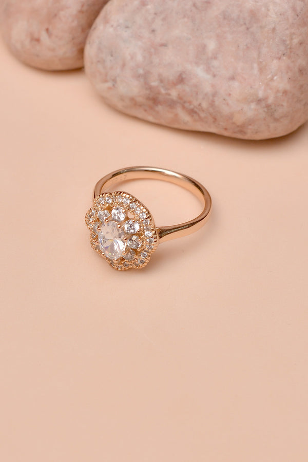 Anzay Jewellery - Size 8 Daily Wear Golden Ring