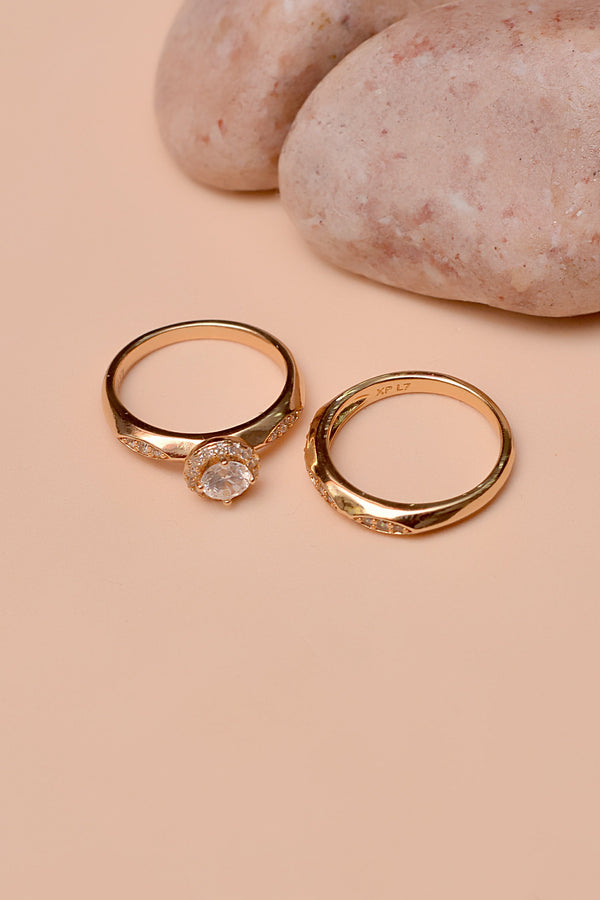 Anzay Jewellery - Size 7 Daily Wear Golden Ring