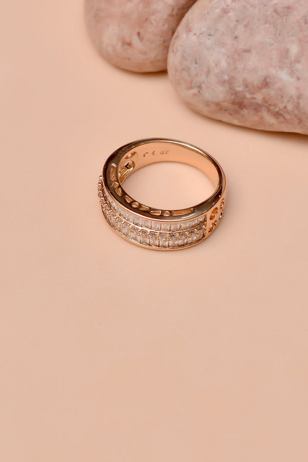 Anzay Jewellery - Size 6 Daily Wear Golden Ring