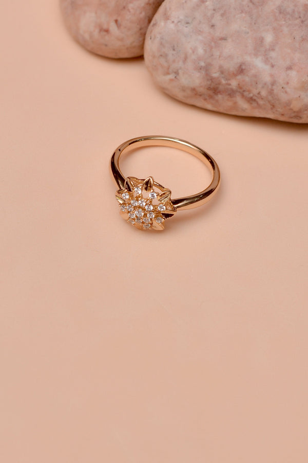 Anzay Jewellery - Size 8 Daily Wear Golden Ring