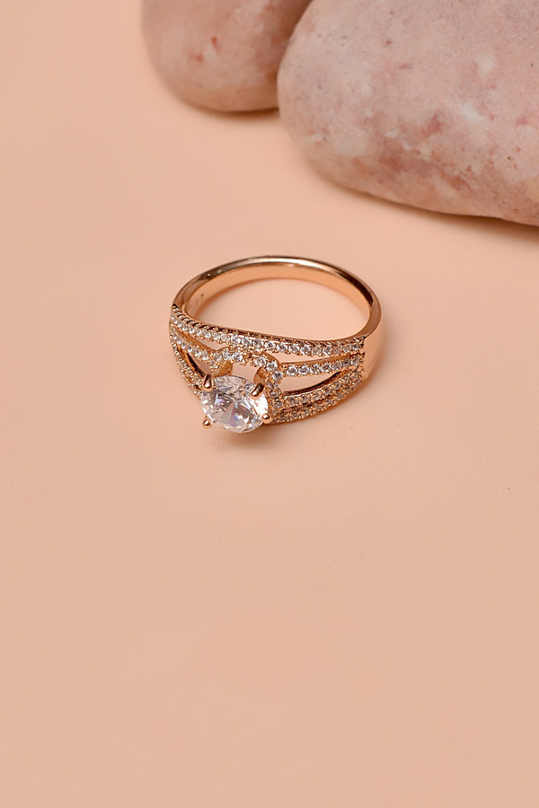 Anzay Jewellery - Size 7 Daily Wear Golden Ring