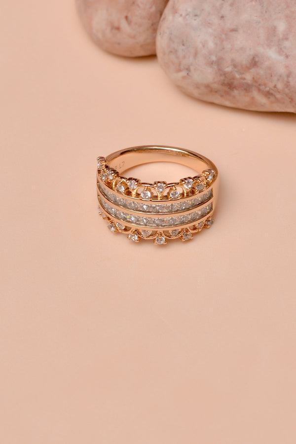 Anzay Jewellery - Size 7 Daily Wear Golden Ring