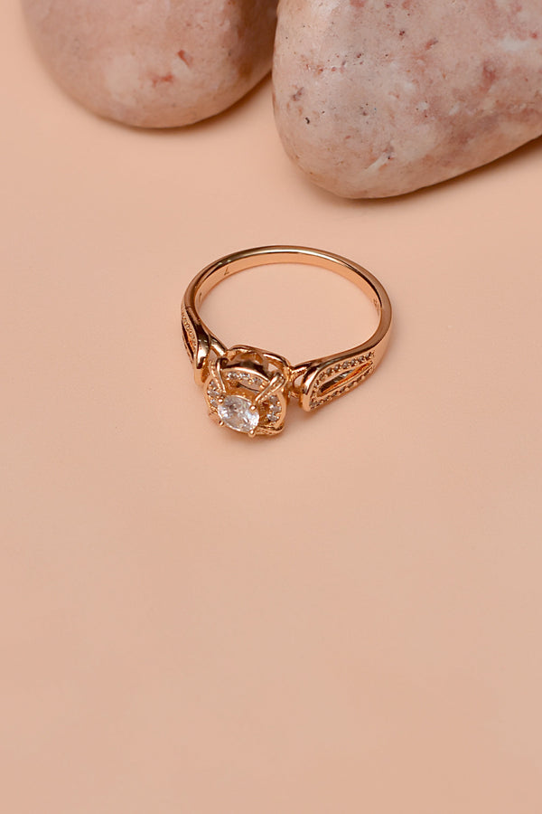 Anzay Jewellery - Size 7 Daily Wear Golden Ring