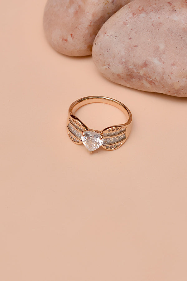 Anzay Jewellery - Size 7 Daily Wear Golden Ring