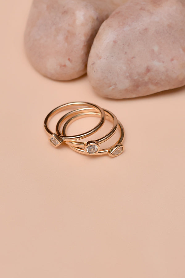 Anzay Jewellery - Size 7 Daily Wear Golden Ring