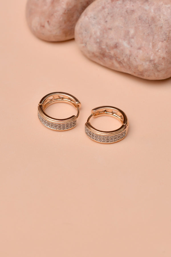 Anzay Jewellery - Daily Wear Dual Tone Hoop Earrings