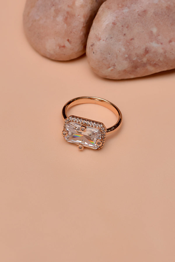 Anzay Jewellery - Size 7 Daily Wear Golden Ring
