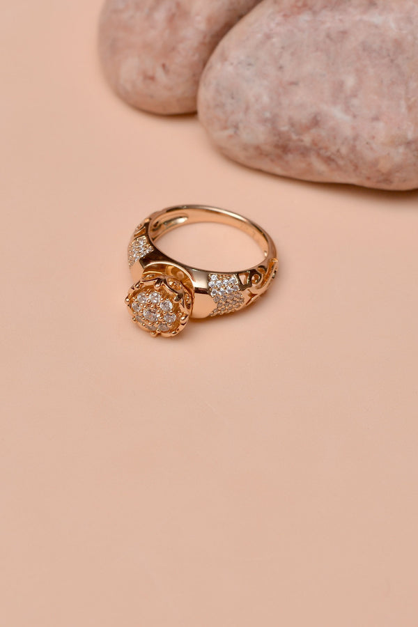 Anzay Jewellery - Size 6 Daily Wear Golden Ring