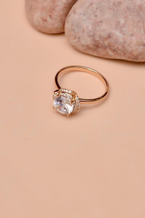 Anzay Jewellery - Size 8 Daily Wear Golden Ring