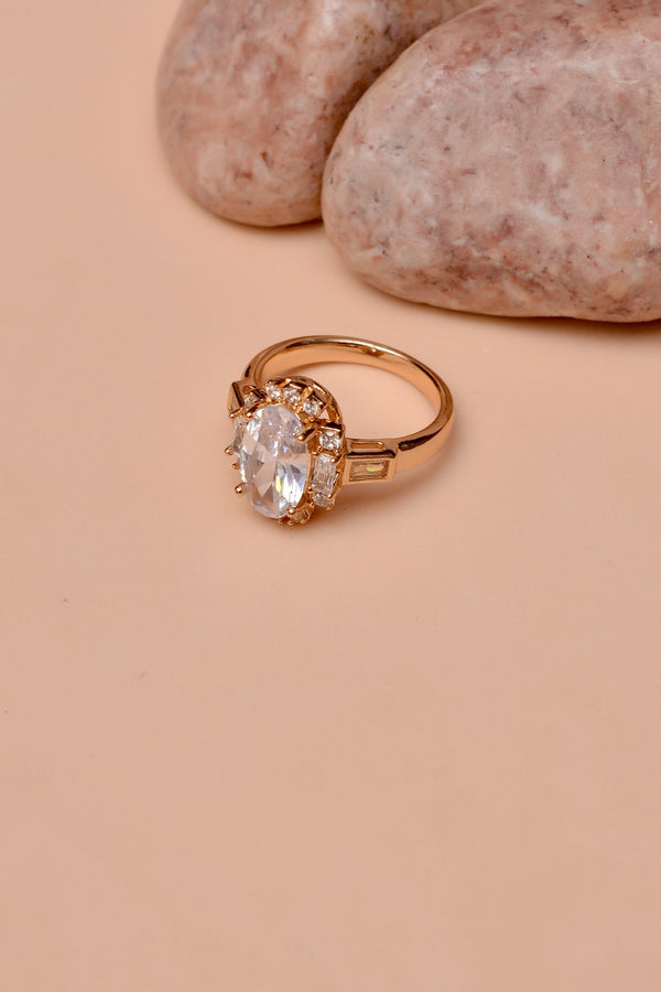 Anzay Jewellery - Size 9 Daily Wear Golden Ring