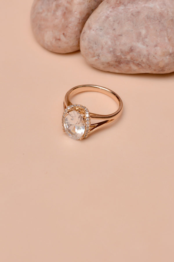 Anzay Jewellery - Size 9 Daily Wear Golden Ring