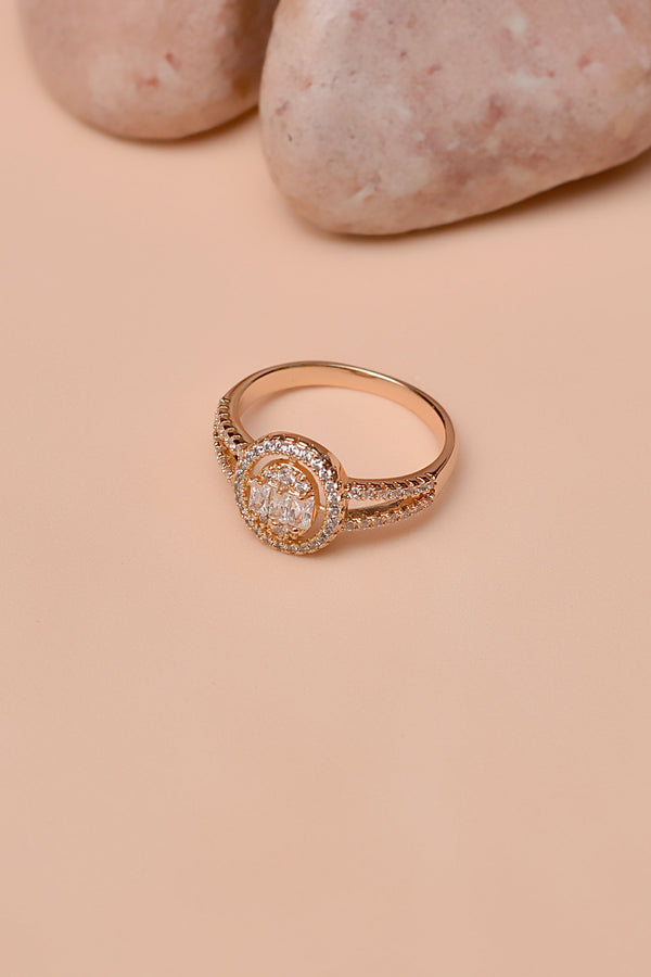Anzay Jewellery - Size 7 Daily Wear Golden Ring