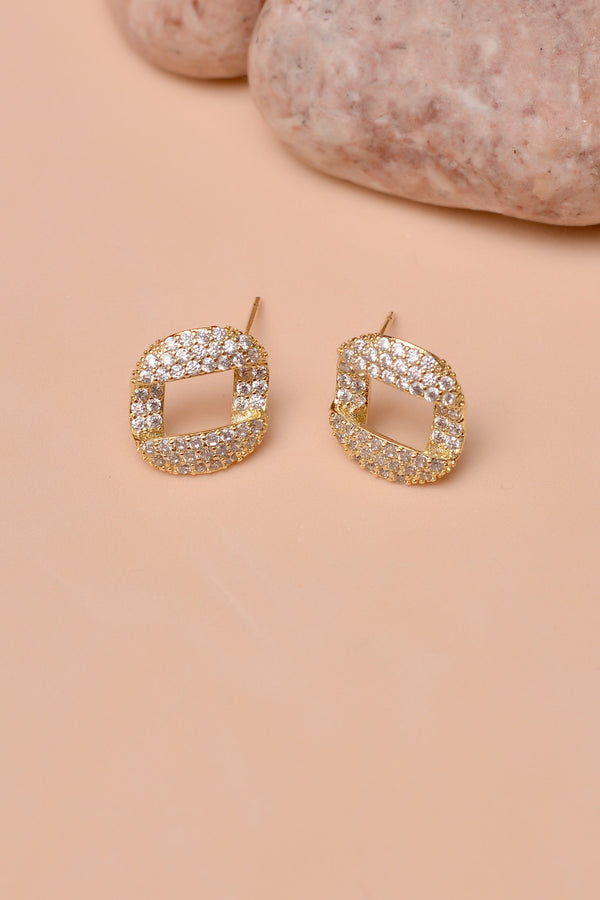 Anzay Jewellery - Daily Wear Golden Ear Studs