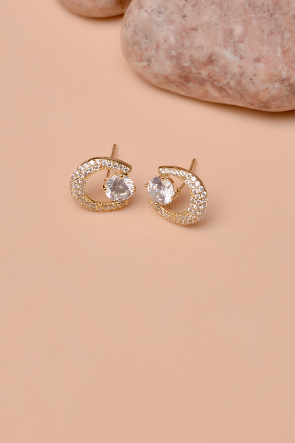 Anzay Jewellery - Daily Wear Golden Ear Studs