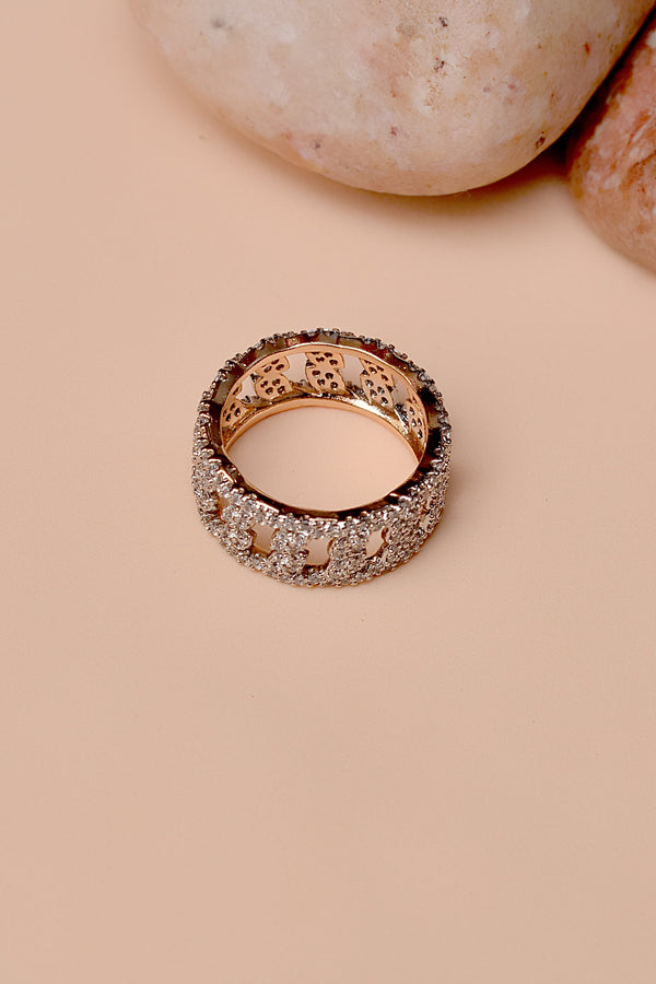 Anzay Jewellery - Size 6 Daily Wear Dual Tone Ring