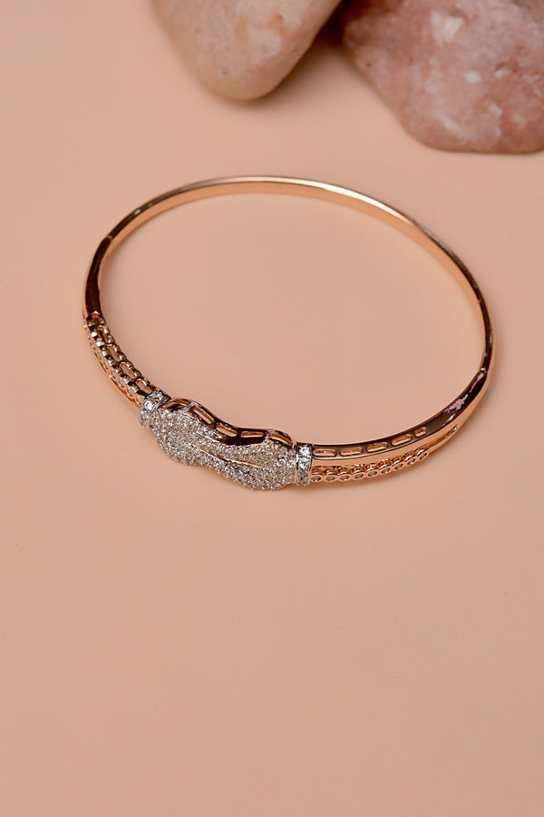 Anzay Jewellery - Size 2-0 Daily Wear Dual Tone Karra Bangle