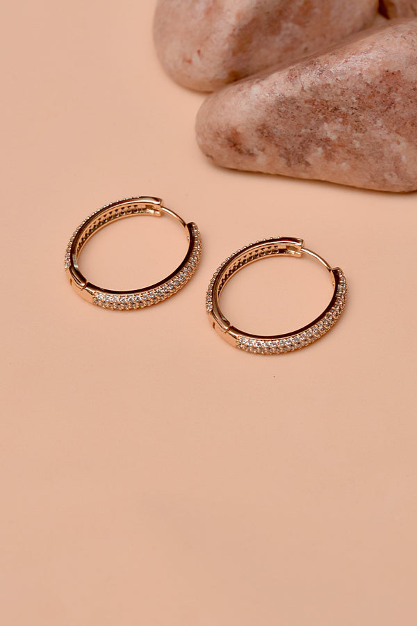Anzay Jewellery - Daily Wear Golden Hoop Earrings