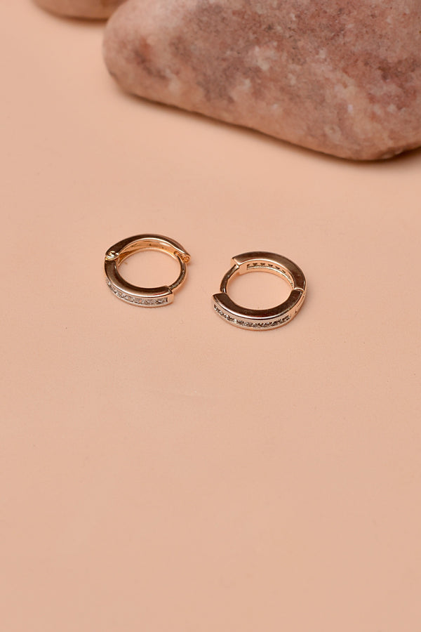 Anzay Jewellery - Daily Wear Golden Hoop Earrings
