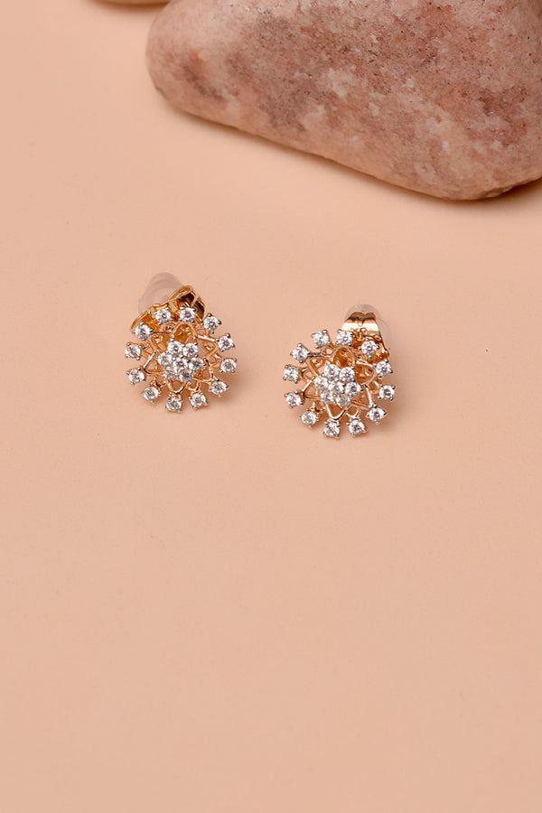 Anzay Jewellery - Daily Wear Golden Ear Studs